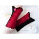 STULPEN Armstulpen Walkstulpen Damenstulpen Handstulpen Pulswärmer Rot Grau Walk Spitze Knopf Frauen E