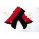 STULPEN Armstulpen Walkstulpen Damenstulpen Handstulpen Pulswärmer Rot Grau Walk Spitze Knopf Frauen E