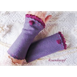 Walkstulpen FLORENCE Armstulpen Rose Schwarz Mint
