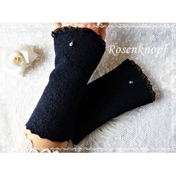 Walkstulpen Armstulpen Nachtblau