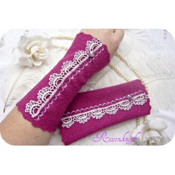 Walkstulpen LILAC Armstulpen Lila Violett Rose