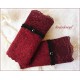 Walkstulpen MELISANDE Armstulpen Rostrot Schwarz Spitze