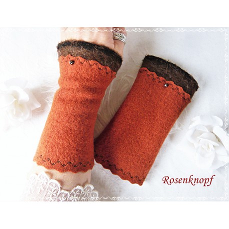 Walkstulpen Rostbraun Damen