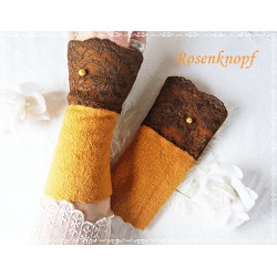 Walkstulpen Rehbraun Ocker Damen Unikat