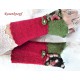 Walkstulpen Rot Beige Damen Unikat K