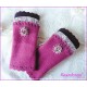 Walkstulpen ALINA Lila Fuchsia Tüll Armstulpen