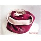 Damenloop Schal Bordeaux Rosa Unikat E K