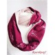 Damenloop Schal Bordeaux Rosa Unikat E K