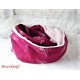 Damenloop Schal Bordeaux Rosa Unikat E K