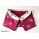 Damenloop Schal Bordeaux Rosa Unikat E K