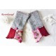 Walkstulpen Rot Beige Damen Unikat K