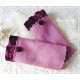 Walk-Armstulpen ROISE Violett Flieder Spitze Perle