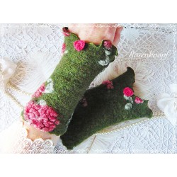 Walkstulpen ROSALIEBCHEN Armstulpen Rosa Rot Grün