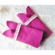 Walk-Armstulpen PINK LADY Fuchsia Spitze