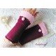 Walkstulpen MAIRY Schwarz Bordeaux Rose Armstulpen