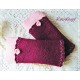 Walkstulpen MAIRY Schwarz Bordeaux Rose Armstulpen