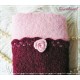 Walkstulpen MAIRY Schwarz Bordeaux Rose Armstulpen