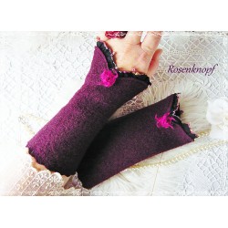 Walkstulpen WANDITA Weinrot Rose Armstulpen Walk