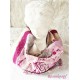 Loopschal Rosa Bordeaux Beige Damen Unikat K