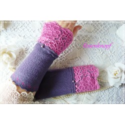 Walkstulpen LILAC Armstulpen Lila Violett Rose