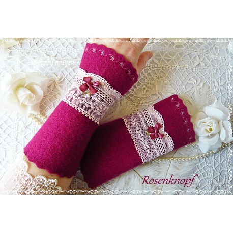 Walkstulpen FELIS Armstulpen Fuchsia Dunkelrosa