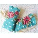 Walkstulpen ROMANCE IN SCHOKO Dots Rose Armstulpen