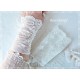 Armstulpen Spitze Ivory Pulswärmer Hochzeit EK*