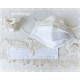 Maske Braut Weiß Ivory Spitze Mundbedeckung