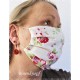 Maske Braut Weiß Ivory Spitze Mundbedeckung