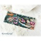 Haarband Petrol Bunt Blumen K