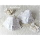 Maske Braut Weiß Ivory Spitze Mundbedeckung