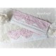 Maske Braut Weiß Rosa Spitze Mundbedeckung