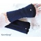 Walkstulpen Nachtblau Spitze Perlen Damen E