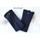 Walkstulpen Nachtblau Spitze Perlen Damen E