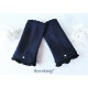 Walkstulpen Nachtblau Spitze Perlen Damen E