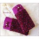 Walkstulpen ROMANCE IN GREY Dots Rosen Armstulpen