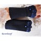 Walkstulpen Blau Dunkelblau Weiß Spitze Frauen E