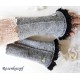 Walkstulpen Rot Schwarz Spitze Frauen E
