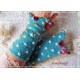 Walkstulpen ROMANCE IN JADE Dots Rosen Armstulpen