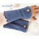 Walkstulpen  Jeansblau Schwarz Spitze Damen E