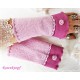 Walkstulpen Braut Rosa Bordeaux K