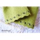 Wollstulpen GREENY Armstulpen Grün Spitze Rose