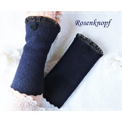 Walkstulpen Nachtblau Spitze Damen E