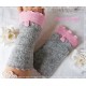Walkstulpen Grau Rostrot Damen E K
