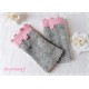 Walkstulpen Grau Rostrot Damen E K