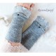 Walkstulpen Grau Rostrot Damen E K