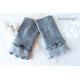 Walkstulpen Grau Rostrot Damen E K