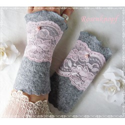 Walkstulpen Braut Ivory Rosa Damen E K