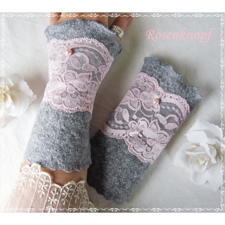 Walkstulpen Braut Ivory Rosa Damen E K