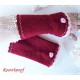 Walkstulpen Rosa Bordeaux Rose Damen
